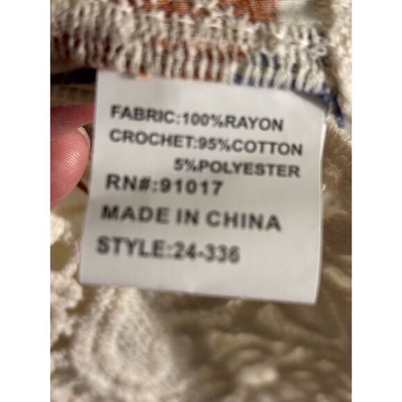 Floral Print Kimono Cardigan With Lace Trim & Bell Sleeves - Picture 6 of 8